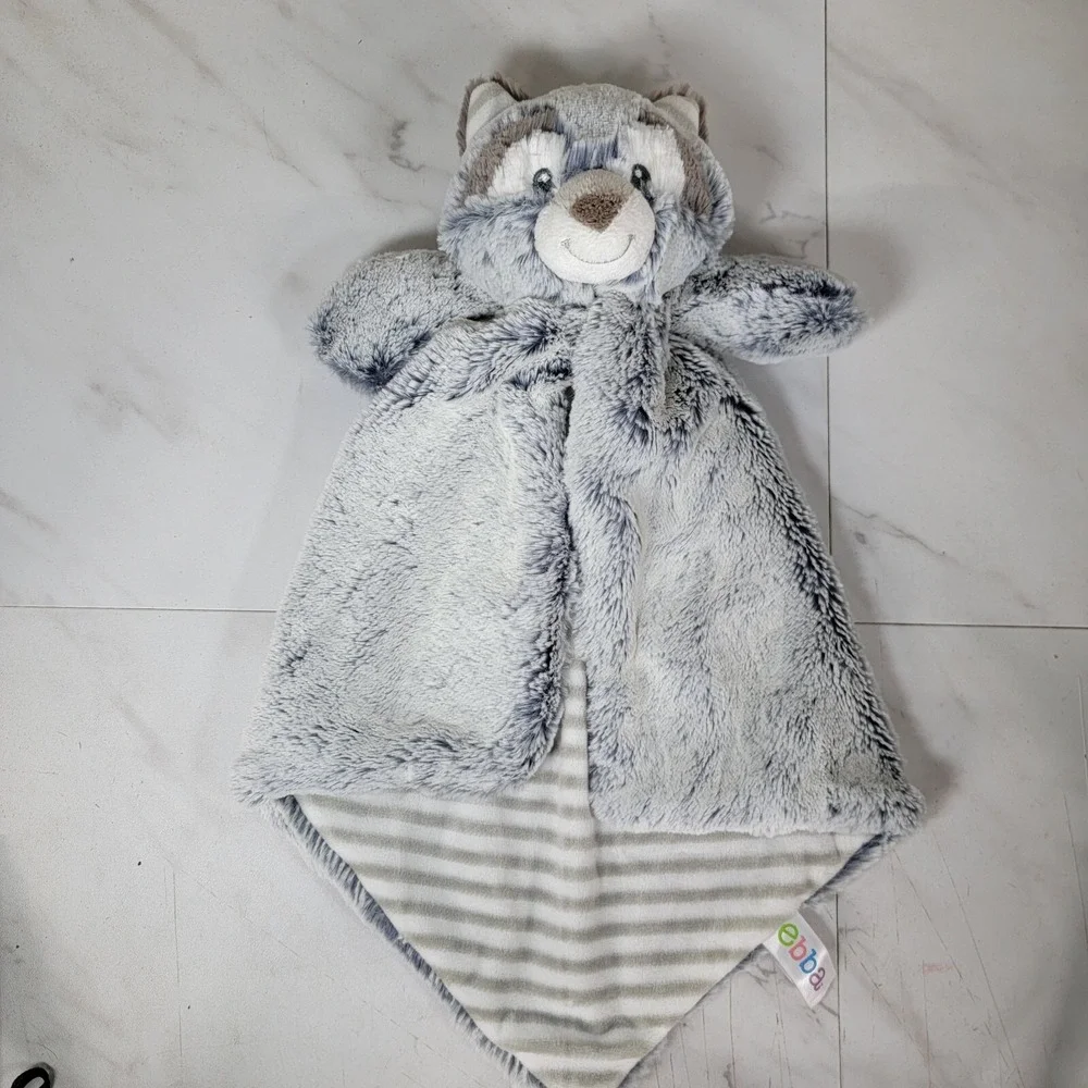 Ebba Rocko Racoon luvster Lovey Baby Security Blanket Boys or Girls Woodland Toy
